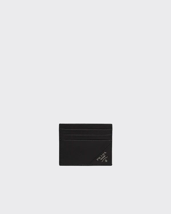 Porta tarjetas de cuero Saffiano