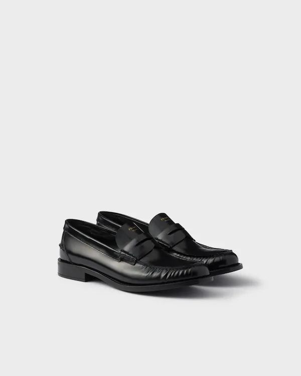 Mocasines de cuero cepillado