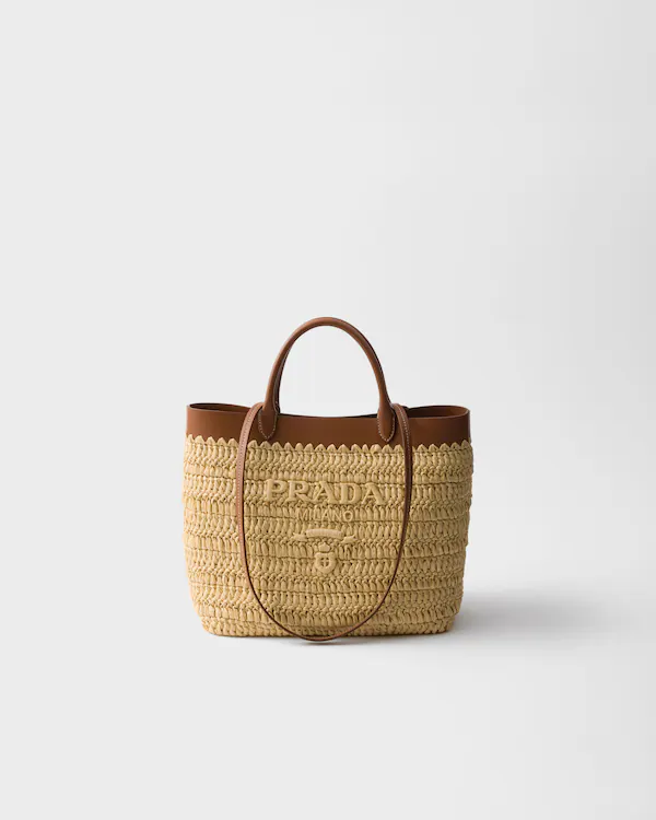 Bolso bandolera de crochet y cuero pequeño