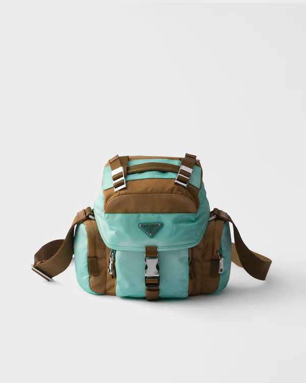 Bolso bandolera de Re-Nylon y cuero envejecido
