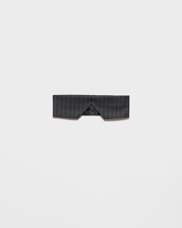 Top bandeau de lana con pinstripe