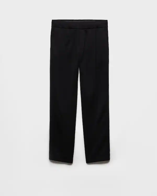 Pantalones de felpa de algodón con detalles de Re-Nylon