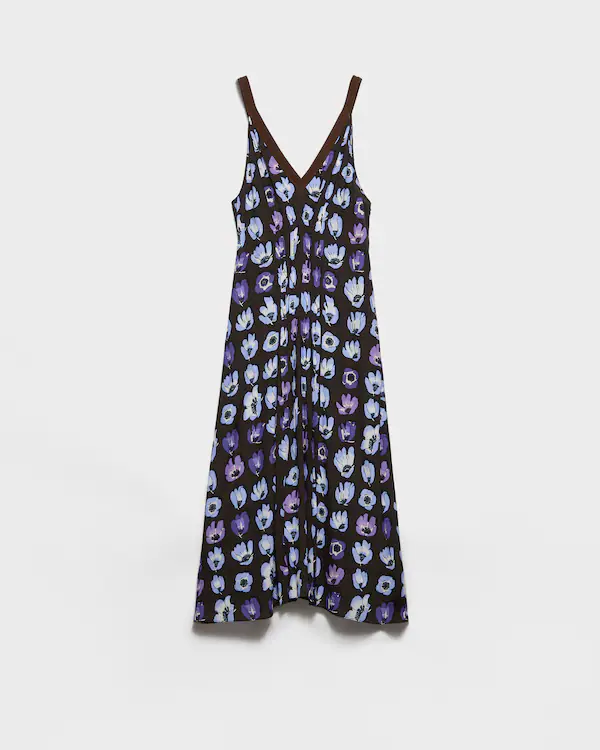 Vestido con estampado floral marroquí