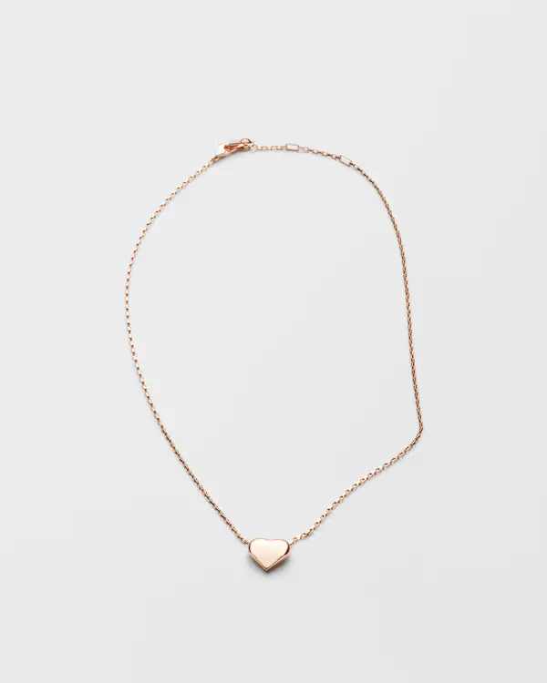Collar de corazón nano Eternal Gold en oro rosa